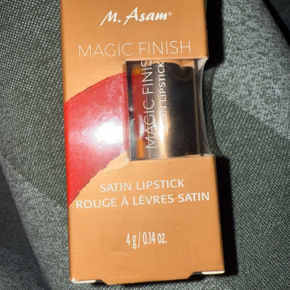 Nwt M. Asam ruby red magic finish satin lipstick make-up .14oz stick - Picture 2 of 4